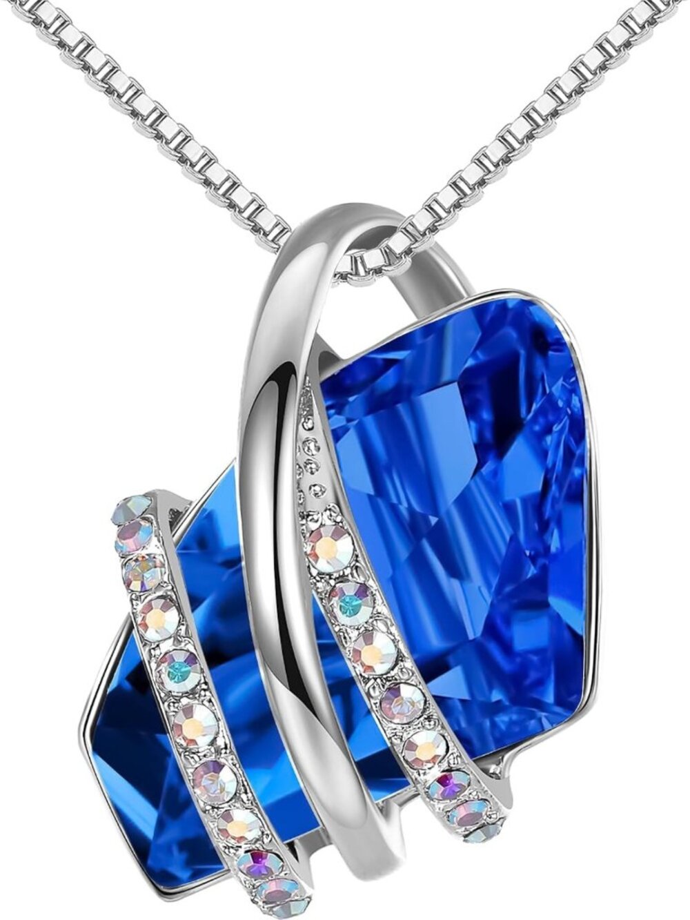 Birthstone Crystal Wish Stone Pendant Necklace, 18K Rose Gold & Silvertone